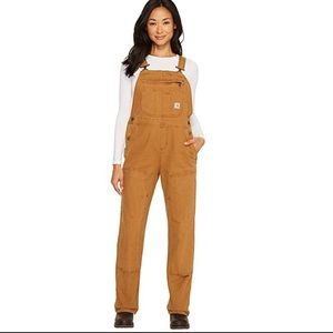 Womens carhartt orange overalls size large